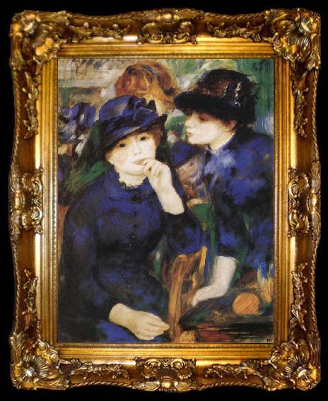 framed  Pierre-Auguste Renoir Two Girls, ta009-2
